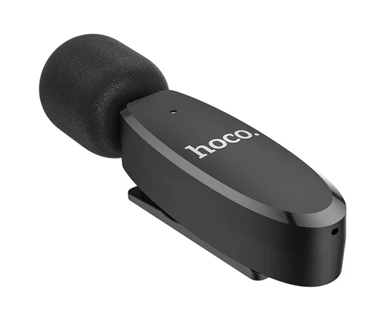 Петличный беспроводной микрофон Hoco L15 Crystal Type-C Black