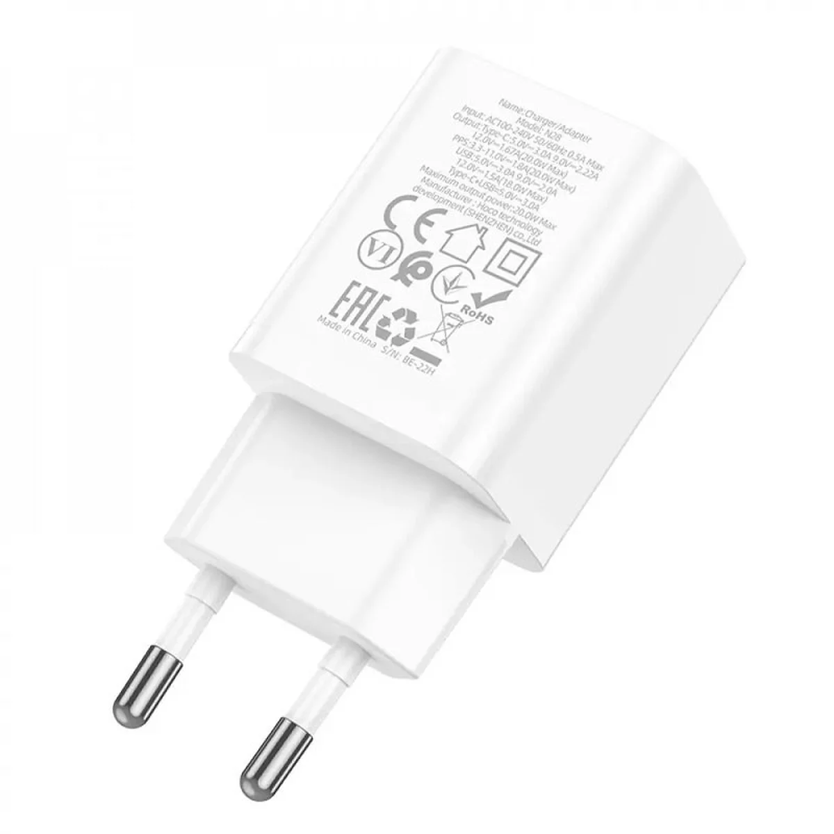 СЗУ Hoco N28 Founder 20W Type-C + USB White