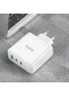 СЗУ Hoco N30 Glory PD65W (2Type-C/1USB) + Type-C to Type-C White