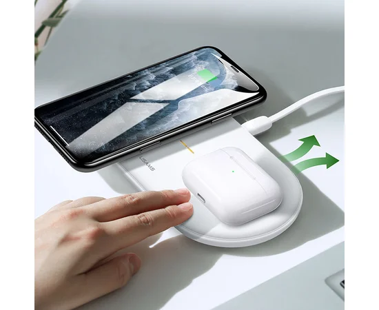 БЗУ Usams US-CD120 2in1 Белый