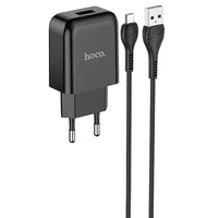 СЗУ HOCO N2 (1USB/2.1A) + USB - MicroUSB Черный