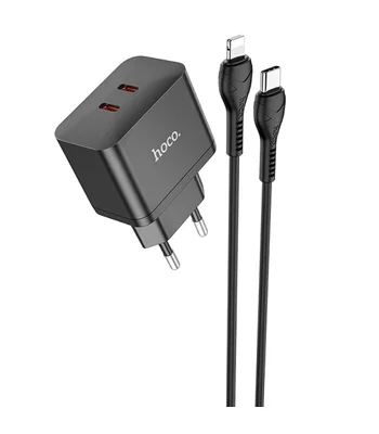 СЗУ Hoco N29 PD35W (2Type-C) + Type-C + Lightning Black