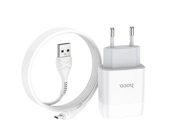 СЗУ HOCO C73A (2USB/2.4A) + microUSB Белый