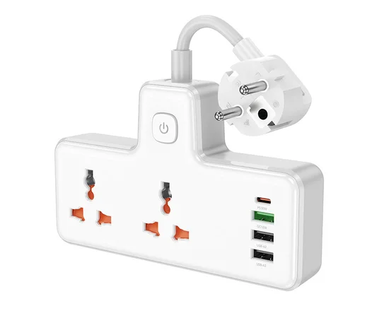 СЗУ Hoco AC12A Reise (PD30W/1C3A) +Socket White