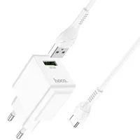 СЗУ Hoco C98A QC3.0 (1USB/18W) + USB to Type-C White