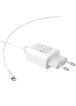 СЗУ Hoco C62A Victoria 2.1A 2USB + cable Lightning white