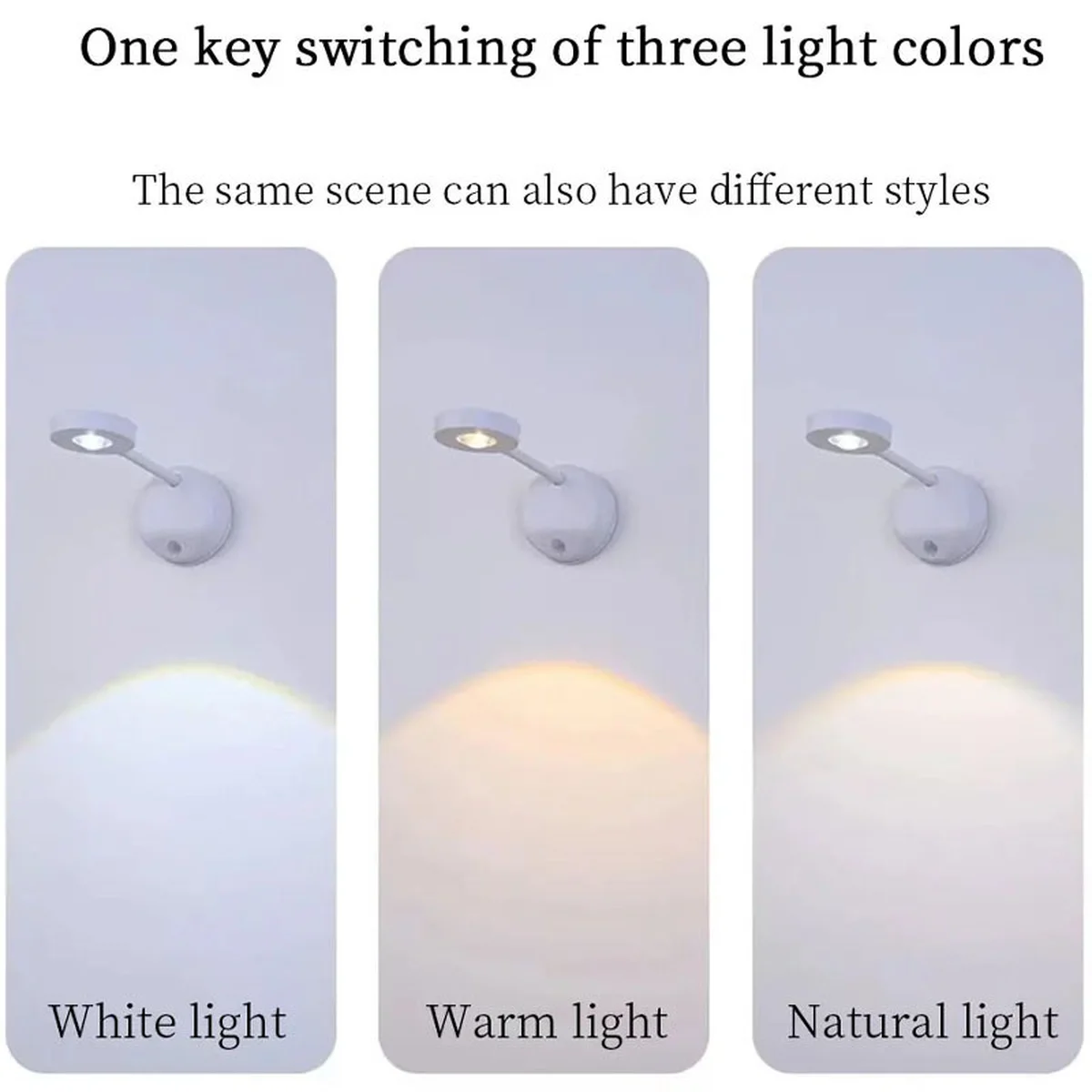 Настольная лампа LED с датчиком движения 3 colour light MZ-L2201 White