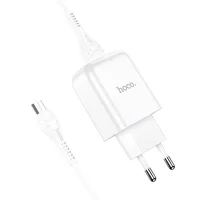 СЗУ HOCO N2 (1USB/2.1A) + USB - MicroUSB Белый
