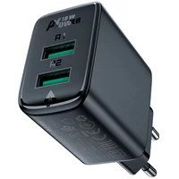 СЗУ Acefast A33 QC18W (USB-A+USB-A) dual port Black