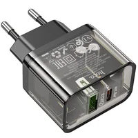 СЗУ Hoco N34 Dazzling PD20W+QC3.0 Transparent black