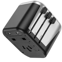 СЗУ Hoco AC5 Level 2USB+Socket Black