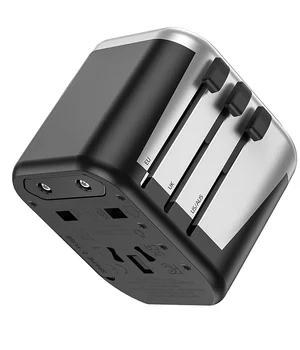 СЗУ Hoco AC5 Level 2USB+Socket Black