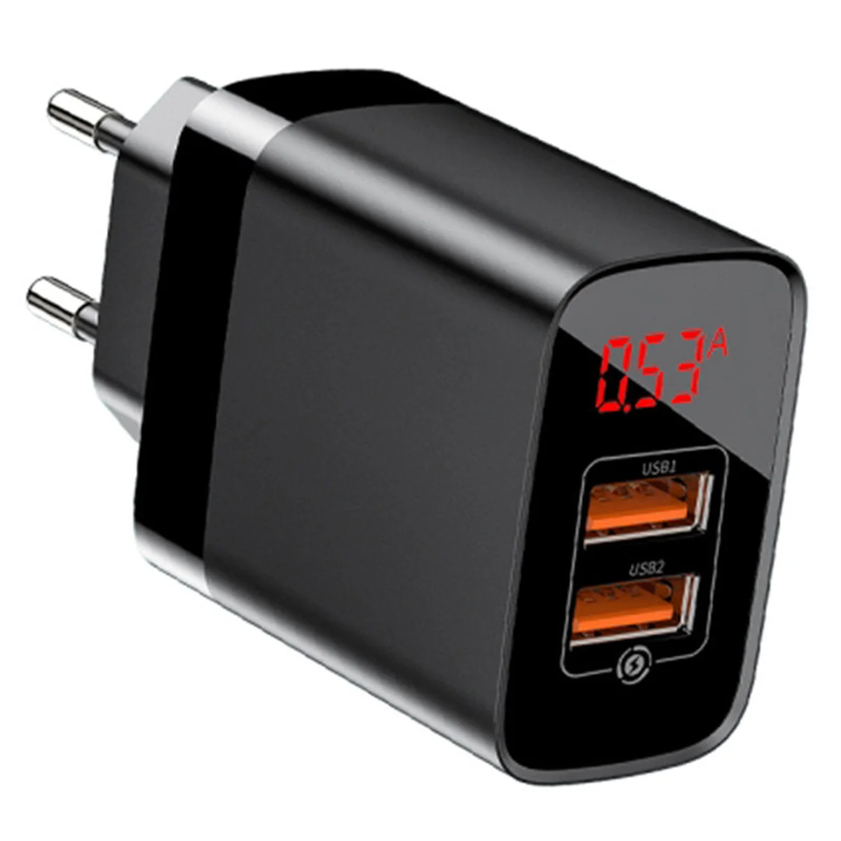 СЗУ Baseus Mirror Lake Dual QC Digital Display 2USB Чорний