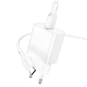 СЗУ Borofone BA72A Spring QC3.0 USB to Type-C White