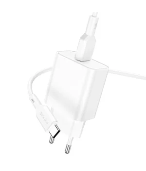 СЗУ Borofone BA72A Spring QC3.0 USB to Type-C White