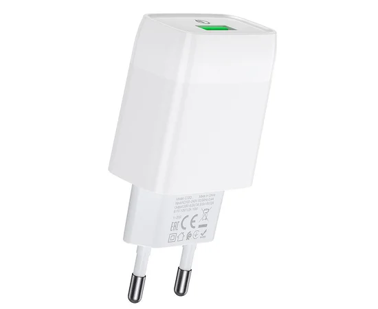 СЗУ Hoco C72Q QC3.0 (1USB/2A) + MicroUSB Белый