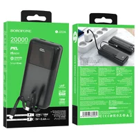 Портативное зарядное устройство Power Bank BOROFONE BJ22A 22.5W+PD20W 20000 mAh Черный