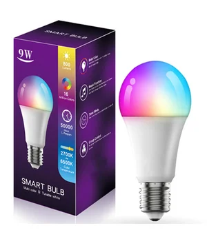 Светодиодная RGB лампочка Smart bulb light 1 with Bluetooth E27 with app White Светодиодная RGB лампочка Smart bulb light 1 with Bluetooth E27 with app White