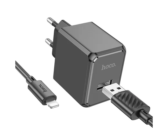 СЗУ HOCO CS11A (1USB) + Lightning Black