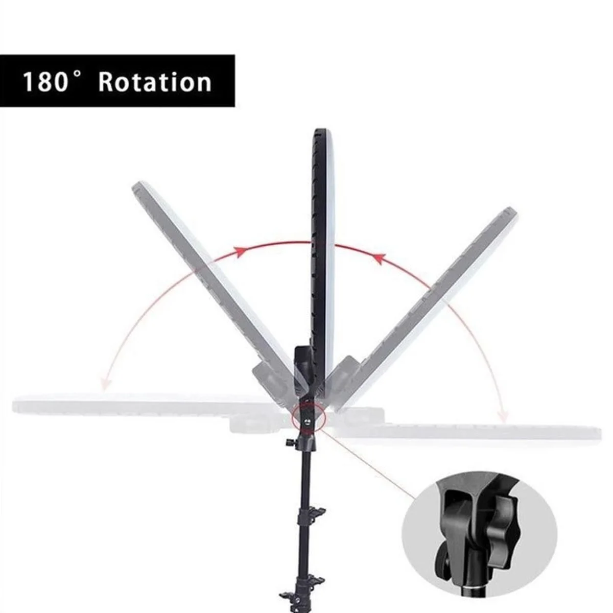 Кольцевая светодиодная LED лампа Arc Ring Remote control 21" + tripod 2.1m Black