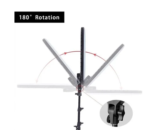 Кольцевая светодиодная LED лампа Arc Ring Remote control 21" + tripod 2.1m Black