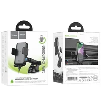 Автоутримувач із БЗУ Hoco HW9 Climber Black / Gray