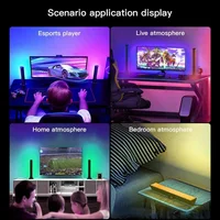 Настільна LED лампа RGB 5V Panel 1 Bluetooth dual pack USB interface with app Black