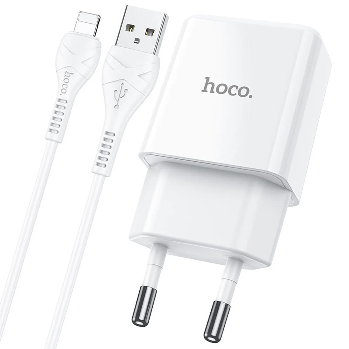 СЗУ Hoco N9 (1USB/2,1A) + Lightning Белый