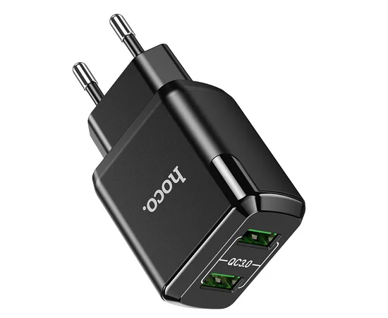 СЗУ HOCO N6 QC3.0 (2USB/3A) + USB - Type-C Черный