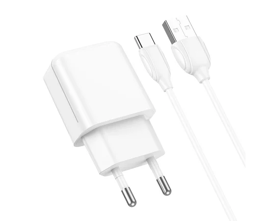 СЗУ Borofone BA64A Single port + Type-C Белый