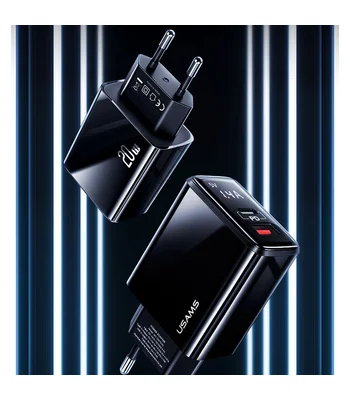 СЗУ Usams US-CC133 T40 QC3.0 + PD 20W Чорний