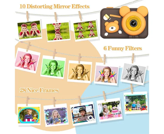 Детская фотокамера D32 Brown