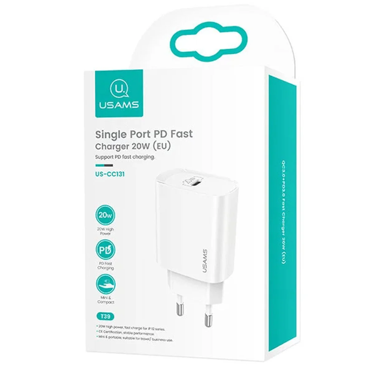 СЗУ Usams US-CC131 T39 PD 20W Білий