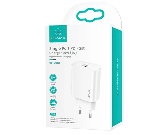 СЗУ Usams US-CC131 T39 PD 20W Белый