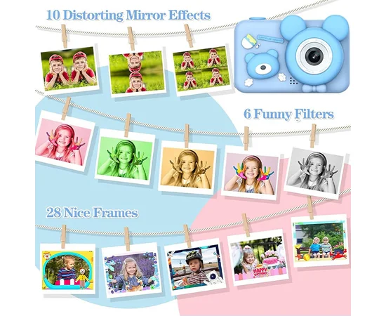 Детская фотокамера D32 Blue