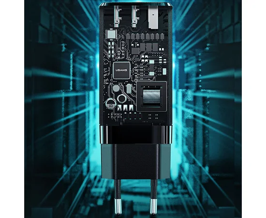 СЗУ USAMS CC110 GaN Mini Fast Charger EU Черный