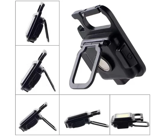 Фонарик-брелок аккумуляторный LED с карабином SH-031 Black