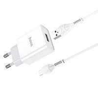 СЗУ HOCO C81A (1USB/2.1A) + MicroUSB Белый