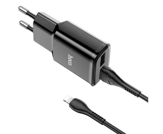 СЗУ HOCO C88A (2USB/2.4A) + Lightning Черный