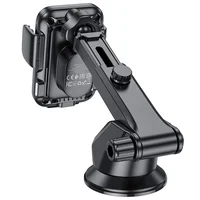 Автодержатель с БЗУ Hoco HW11 Jenny three-axis linkage (center console) Black