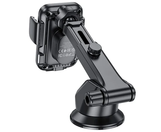 Автодержатель с БЗУ Hoco HW11 Jenny three-axis linkage (center console) Black