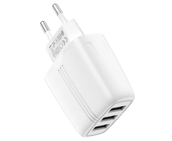 СЗУ Hoco N15 (3USB/2.4A/17W) Белый