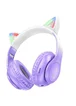 Накладные беспроводные наушники Hoco W42 Cat Purple grape