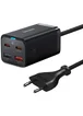 СЗУ Baseus GaN3 Pro 2хType-C+2USB 65W EU (with Cable Type-C to Type-C 100W (20V/5A) 1m) (CCGP04) Black