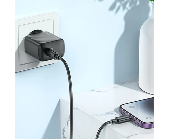 СЗУ Hoco CS22A Value PD30W + Type-C to Lightning Black