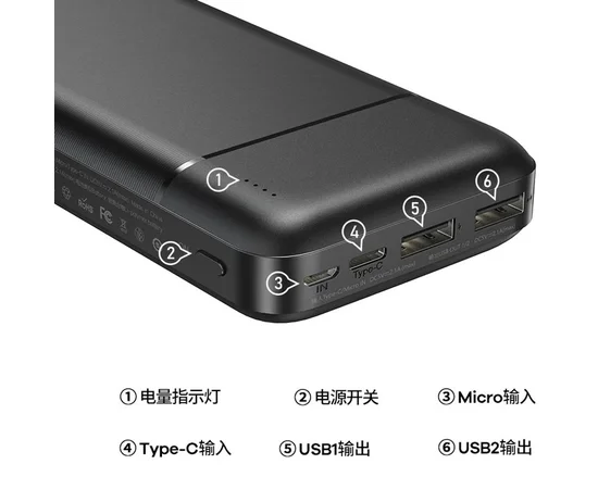 Портативное зарядное устройство Power Bank Remax RPP-167 Lango 30000 mAh Черный