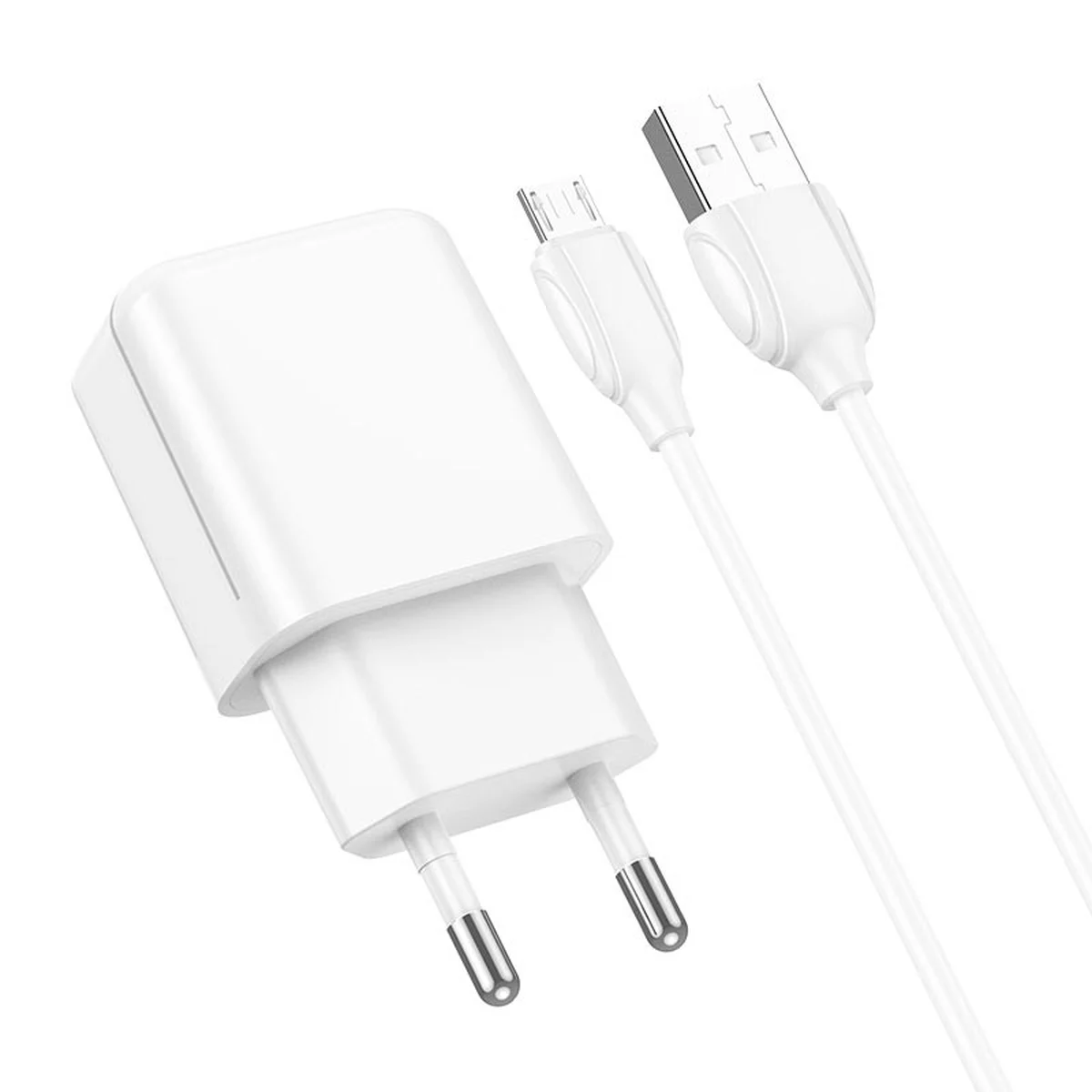 СЗУ Borofone BA64A Single port + MicroUSB Белый