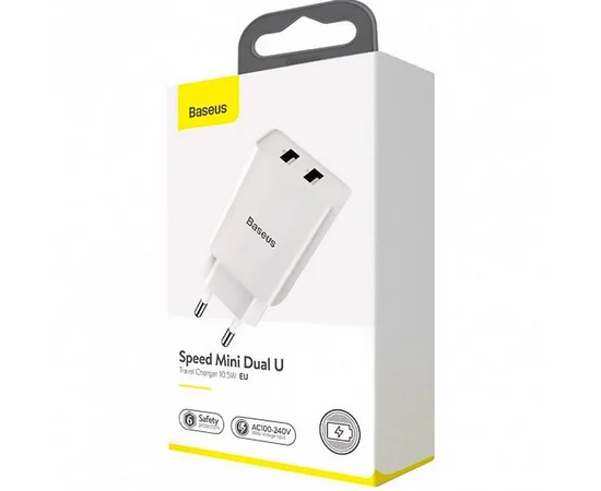 СЗУ Baseus Compact 10.5W (2USB) (CCXJ01) Белый
