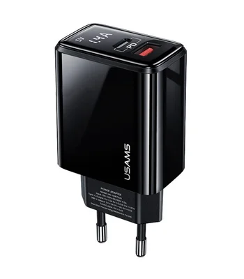 СЗУ Usams US-CC133 T40 QC3.0 + PD 20W Чорний