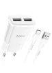 СЗУ HOCO C88A (2USB/2.4A) + Type-C Белый